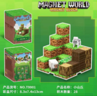 Магнітний конструктор блочний у стилі «Minecraft»