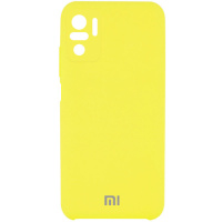 Чохол Silicone Cover Full Camera (AAA) для Xiaomi Redmi Note 10 / Note 10s (Жовтий / Bright Yellow) - купити в SmartEra.ua