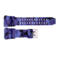 Ремінець для годинника Skmei 1965CMBU Camo Blue каучуковий, довжина 26.5 см, камуфляж