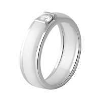 Серебряное кольцо CatalogSilver с керамикой, вес изделия 5,11 гр (2048152) 18 размер