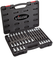 Набор головок со вставкой 1/2 TORX, 30 пр., VIGOR, V1919