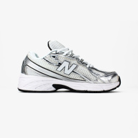 Кросівки весна літо New Balance сітка білий/сріблястий/чорний