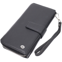 Гаманець-клатч унісекс із натуральної шкіри 719432 Чорний