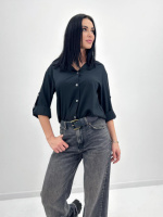 Базова жіноча сорочка «Eden» оптом | Норма і батал | Розпродаж моделі Чорний, 46-48