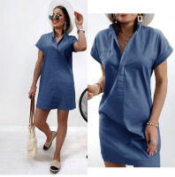 Жіноча лляна сукня літня «Avrora» оптом та по дропшипінгу | Норма 42-44, Темний джинс