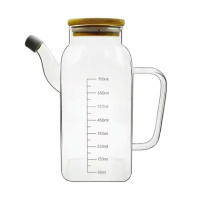 Емкость для масла и уксуса с бамбуковой крышкой 750 мл HP-34-1