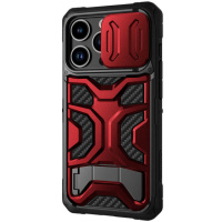 TPU+PC чохол для Apple iPhone 14 Pro Max (6.7«) - Nillkin CamShield Adventurer Pro (шторка на камеру), Maga Red - купити в SmartEra.ua