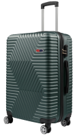 Велика пластикова валіза на колесах 115L GD Polo смарагдова