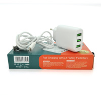 Набір 2 в 1 СЗУ With iPhone Cable 110-240V CX-10, 3xUSB, 2.0A, White, Blister-box