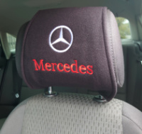 Чохол на підголовник з логотип Mercedes 2шт