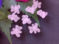 Бусина Мишка, Пластик. Размер - 16 мм. Цвет - розовый