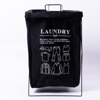 Корзина для белья на подставке 36×32×52 (см) мягкая Черная HP-41-11B