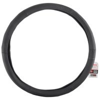 Чохол на кермо CarLife 50-52см шкіряний, чорний