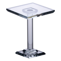 Тортовница стеклянная на ножке 12×12×18 см квадратная стойка для торта, капкейков HP-4-71M