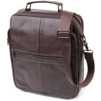 Деловая мужская сумка из натуральной кожи Vintage 23027 Коричневый