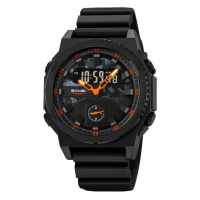 Чоловічий спортивний годинник Skmei 2355BKOG Black-Orange з комбінованим циферблатом та підсвічуванням