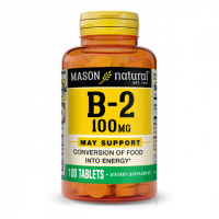 Витамин B2 100 мг, Vitamin B2, Mason Natural, 100 таблеток