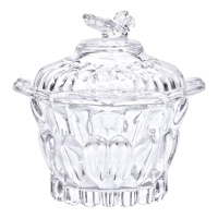 Конфетница стеклянная Ø9 см конфетница круглая с крышкой прозрачная HP-4-114