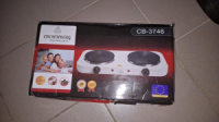 УЦЕНКА! Двухконфорочная электроплита дисковая плита Crownberg CB-3746 2000W (Плохая упаковка 2363)