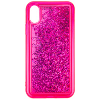 TPU + PC чохол на iPhone XS Max (6.5«) Sparkle (glitter) (Малиновий) - купити в SmartEra.ua