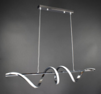 Люстра светодиодная подвесная LED светильник для квартиры на потолок лэд 27426 Хром 30-100х20х100 см.