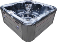 СПА-басейн Aquajoy Ibiza (200х200х89 см), темний опал, з динаміками та LED-підсвічуванням