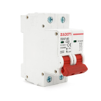 Автоматический выключатель постоянного тока ZADOTI DZ47-63C20 2P DC1000V, 20A, 6kA, DIN, 35*75*79mm