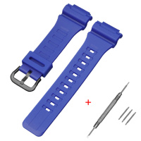 Ремінець для Casio AE-1000W Blue BK синій поліуретановий (SKU 1051-1028)