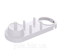 Белая оригинальная подставка для Oral-B Braun на 4 насадки и 2 электрощетки