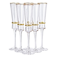 Набір келихів для шампанського Stunning 6 штук по 200 мл, прозорий