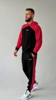 Чоловічий спортивний костюм Nike чорний  з червоними вставками