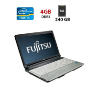 Ноутбук Б-класс Fujitsu LifeBook A530 / 15.6« (1366x768) TN / Intel Core i5-450M (2 (4) ядра по 2.4 - 2.66 GHz) / 4 GB DDR3 / 240 GB SSD / Intel HD