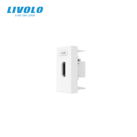 Механізм розетка HDMI Livolo білий (VL-FCHD-1WP)