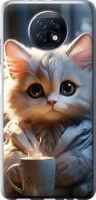 Чехол на Xiaomi Redmi Note 9T White cat 5646u-2261