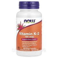 Вітамин К2 100 мкг, Vitamin K-2, Now Foods, 100 вегетаріанських капсул