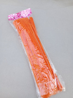 Синельная проволока/ 30 см / 5 мм/ ~100 шт / оранжевый темный