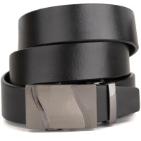 Ремінь чоловічий з пряжкою хвиля 720336 Чорний