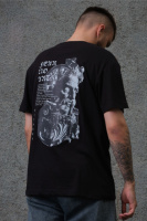 Оверсайз футболка з принтом Without greek black