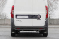 Задняя дуга AK002/1-Двойная Black (нерж.) для Fiat Doblo II 2010-2022 гг
