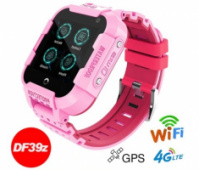 Детские умные часы Baby Smart Watch DF39z Original с Видео звонком 4G розовые