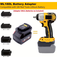 Адаптер для акумулятора Milwakie серії 18V  до акумуляторного інструменту Dewalt 20V, сумісний з акумулятором Red Tool Milwakie