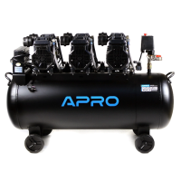 Компресор 100л APRO OFE-100 (4.5кВт/712л/хв /6 циліндрів/безмасляний)