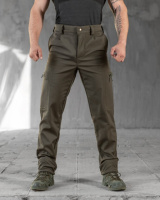 Тактичні штани SoftShell oliva з гумкою ВТ7618