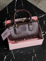 Сумка Miu Miu Arcadie Leather Bag Burgundy Premium бургунди