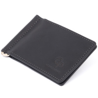 Стильний затискач для грошей без застібки 711294 Чорний