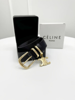 Ремінь жіночий Celine LOGO чорний