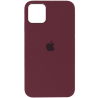 Чохол для iPhone 13 Pro Max - Silicone Case Full Protective (AA) (Бордовий/Plum) - купити в SmartEra.ua