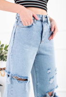 Жіночі блакитні джинси-палаццо