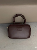 Сумка Miu Miu Top-Handle Bag шкіра бургунди