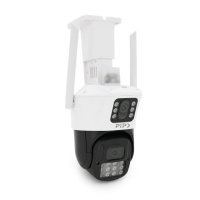 4+4Мп Wi-Fi/LAN видеокамера с двумя объективами уличная SD/карта  PP-IPC34D4MP20 PTZ 2.8mm ICSee